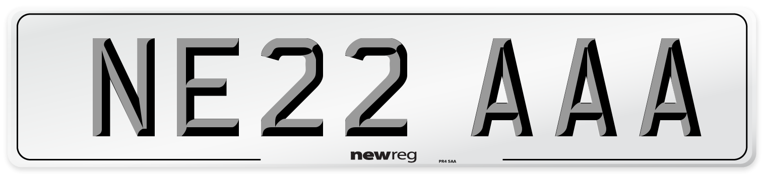 NE22 AAA Number Plate from New Reg